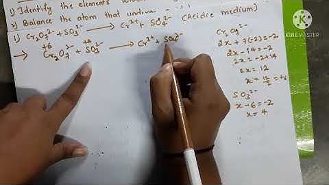 Balancing redox reaction by oxidation number method(acidic medium)