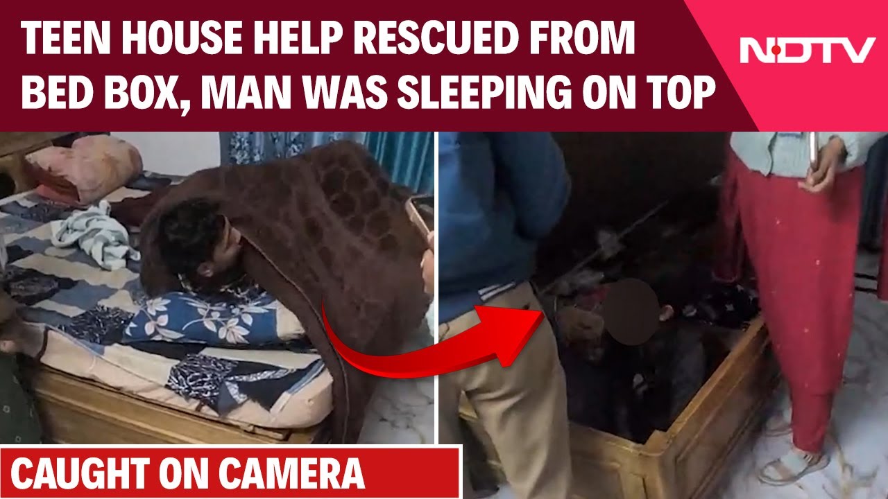 On Camera: Teen House Help Rescued From Bed Box, Man Was Sleeping On Top