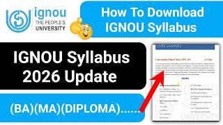 IGNOU Syllabus 2026 Update | IGNOU Syllabus कैसे निकले?? How to Download IGNOU syllabus screenshot 2