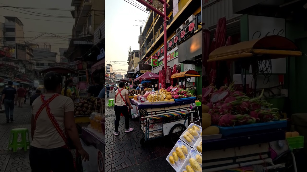 Fruit stalls in Chinatown 🥭 Bangkok, Thailand ❤️🇹🇭