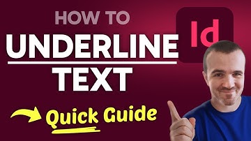 How to UNDERLINE Text in Adobe InDesign (Step by Step) 2025