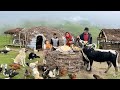 Nomadic Family Life in the Mountains | Baking Lavash Bread &amp; Cooking Delicious Tareh