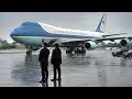 Massive $4 Billion Air Force One Arrives in Japan During Heavy Rain