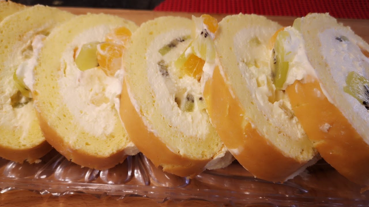 Easy and Delicious Japanese Fruit roll cake YouTube