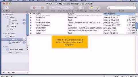 How to import data from other e-mail client - Apple Mail Tutorials