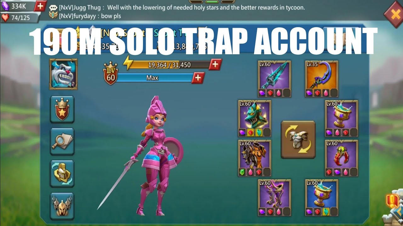 LORDS MOBILE - TITAN F2P SOLO TRAP ACCOUNT || LORDS MOBILE