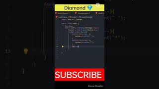 Diamond 💎 in Java | pattern question in Java 👨‍💻 | #coding #programming #shorts #ytshorts