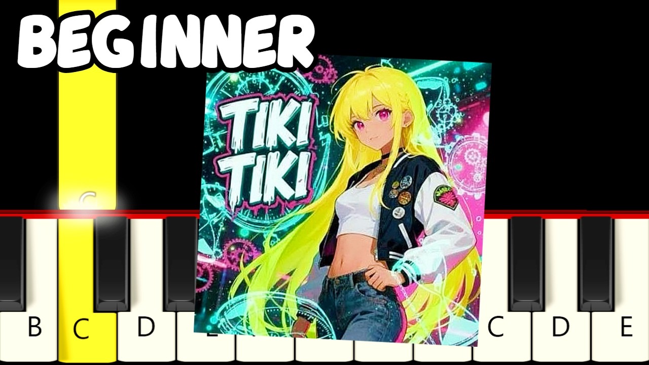 Tiki Tiki (Slowed) Phonk - Fast and Slow (Easy) Piano Tutorial (Melody only) - Beginner