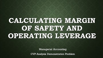 Calculating Margin of Safety and Operating Leverage Demonstration Problem