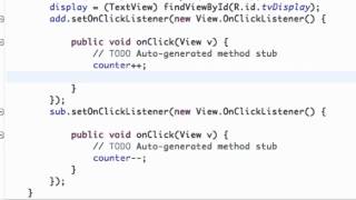Android Application Development Tutorial   10   Using setText method for our button   YouTube 720p]