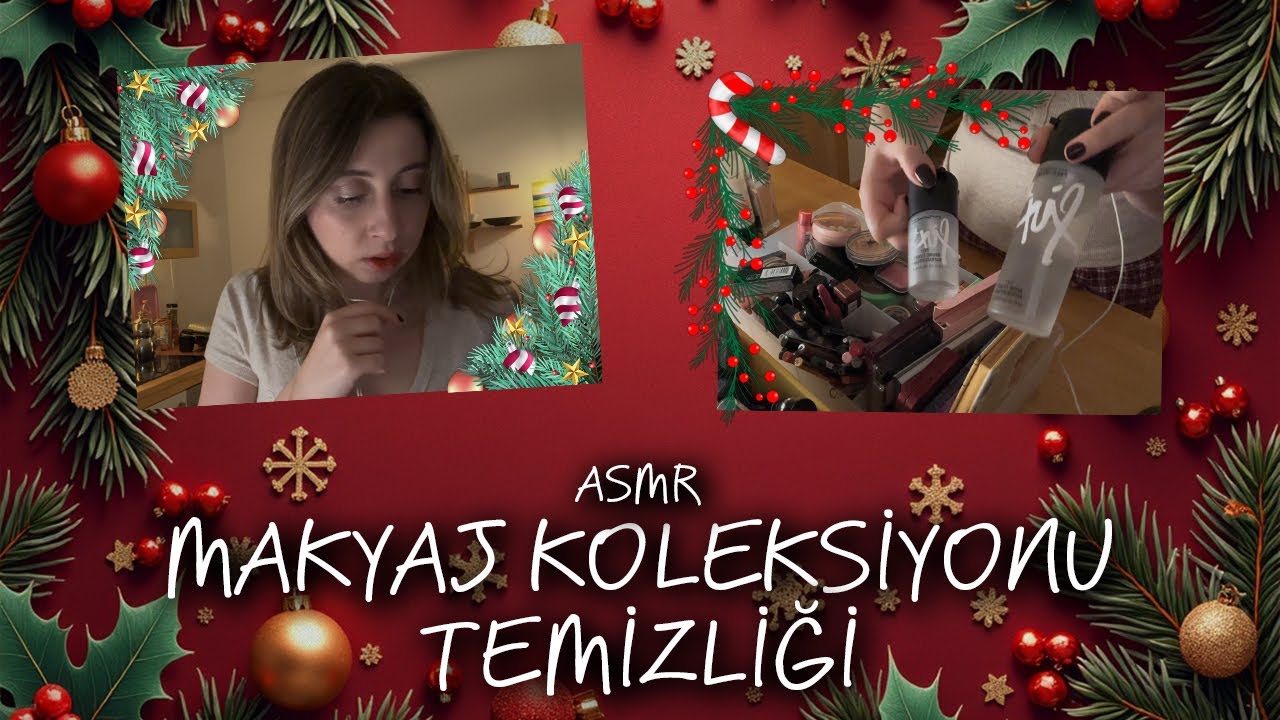 ASMR Türkçe | Makyaj Koleksiyonumu Temizliyorum 💄 | Soft Spoken