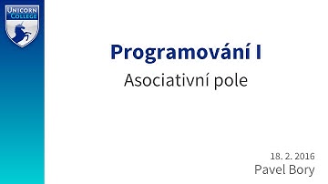 Asociativni pole I - Programování 1