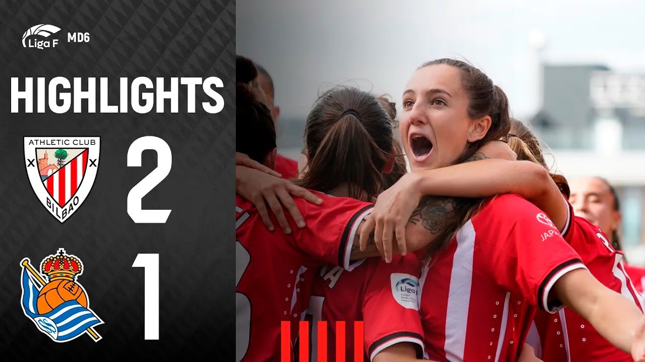 RESUMEN | Athletic Club 2-1 Real Sociedad | Liga F 2023-24 MD6 - YouTube