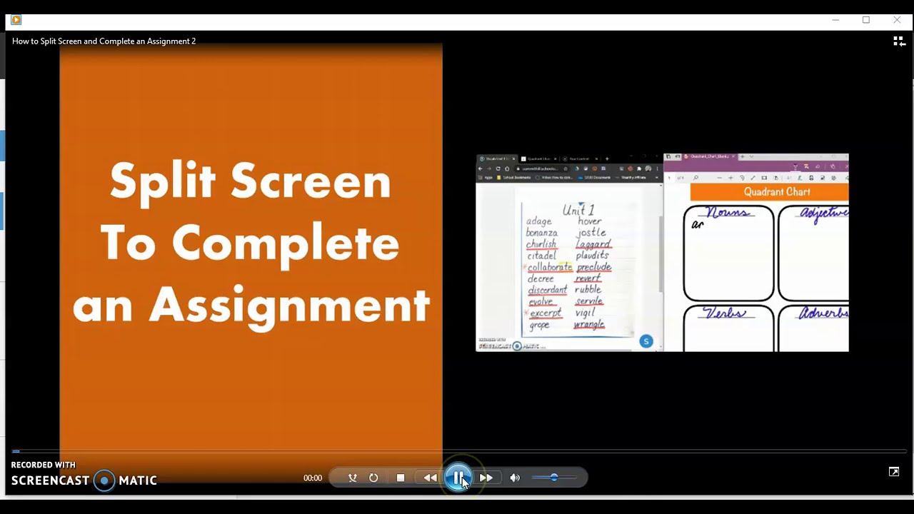 How to Split Screen and Complete an Assignment for Easy Upload to ...