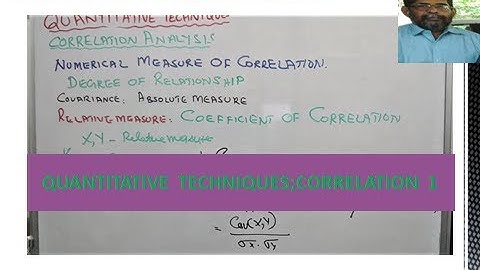 QUANTITATIVE TECHNIQUES ;CORRELATION 1 #LearnSTATISTICS with Venugopalan.P.K