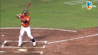20130719 CPBL 犀牛VS獅 6下 周廣勝中外野方向3壘安打