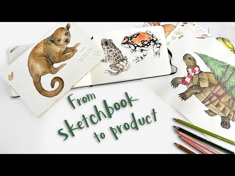 Scanning and digitising watercolour paintings to make prints, greetings cards and stickers.