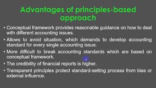 Lecture 3. IFRS. Pinciples-based approach and rules based approach.
