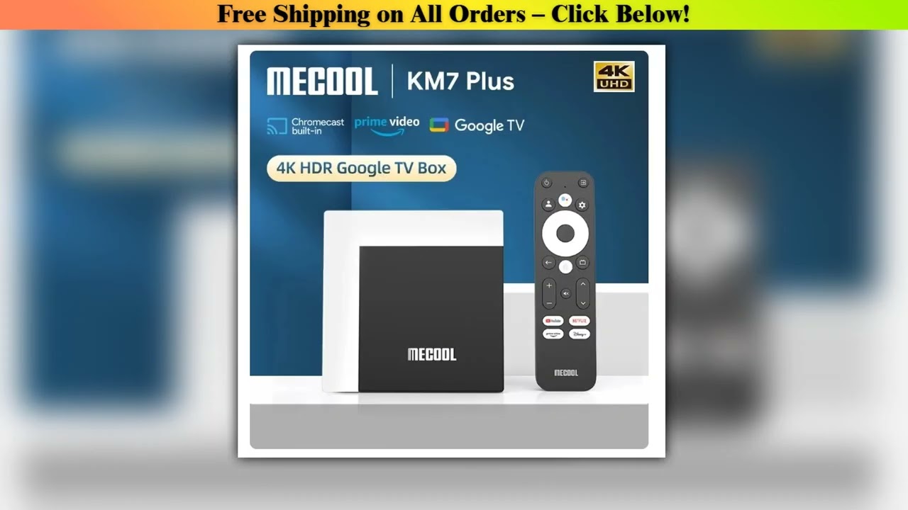 [Genuine]MECOOL KM7 PLUS Netflix TV Box 2GB16GB Android Smart TV 11 Google Certified 4K Amlogic