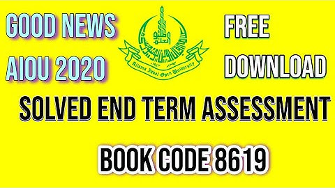 AIOU Solved ETA book 8619 Autumn 2019