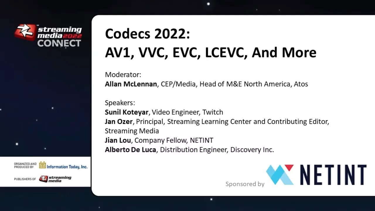 New Codecs 2022: AV1, VVC, EVC, LCEVC, And More