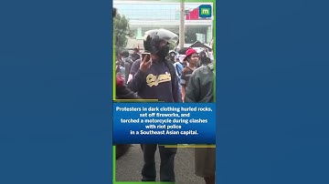 Indonesian police clash with protesters against parliamentarians