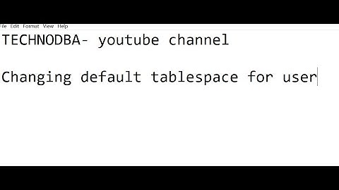 changing default tablespace of oracle database user