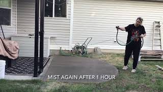 How To - Curved Concrete Slab Prep and DRY POUR Time-Lapse DIY