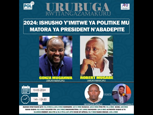 🔴2024: ISHUSHO Y'IMITWE YA POLITIKE MU MATORA YA PEREZIDA N'ABADEPITE | URUBUGA RW’ITANGAZAMAKURU class=