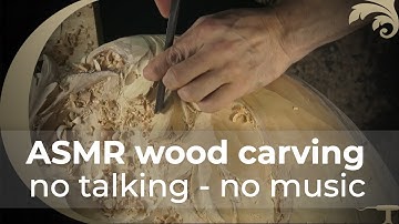 ASMR wood carving NO TALKING --- no music- * Sound of Dance of Metal and Wood *