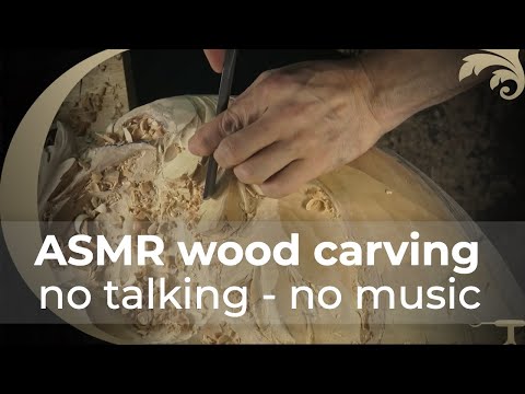 ASMR wood carving NO TALKING --- no music- * Sound of Dance of Metal and Wood *