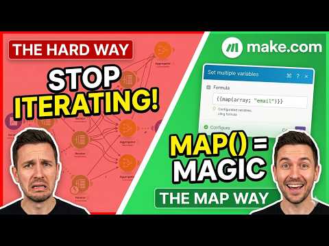 Lec#5:How to use Map function in Make.com to transform and filter data