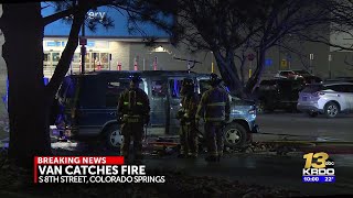 CSFD Van fire in Walmart parking lot