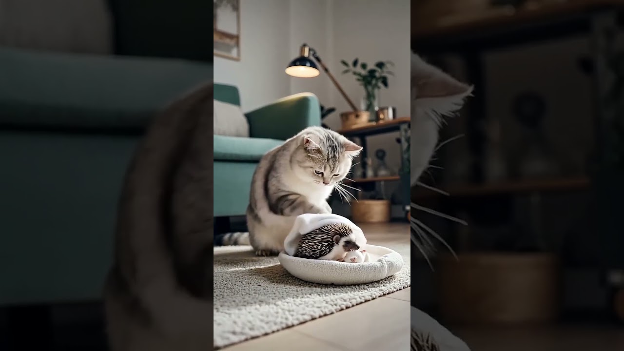 👩‍🍳🐱 MasterChef: Meow Edition!Cooking up love and tiny treats for the little one. 🍼💛