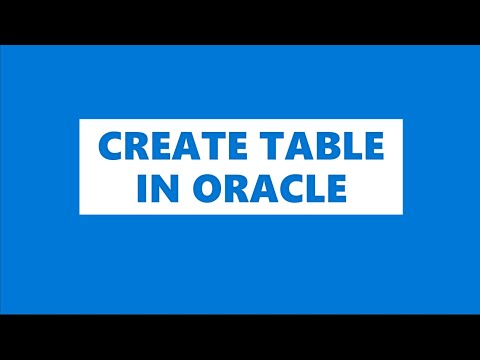 Create Table In SQL | ORACLE | SQLSERVER | SQLite | Apex | ORACLEAPEX
