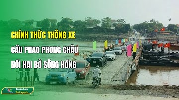 Chính thức thông xe cầu phao Phong Châu nối hai bờ sông Hồng| Thái Nguyên TV