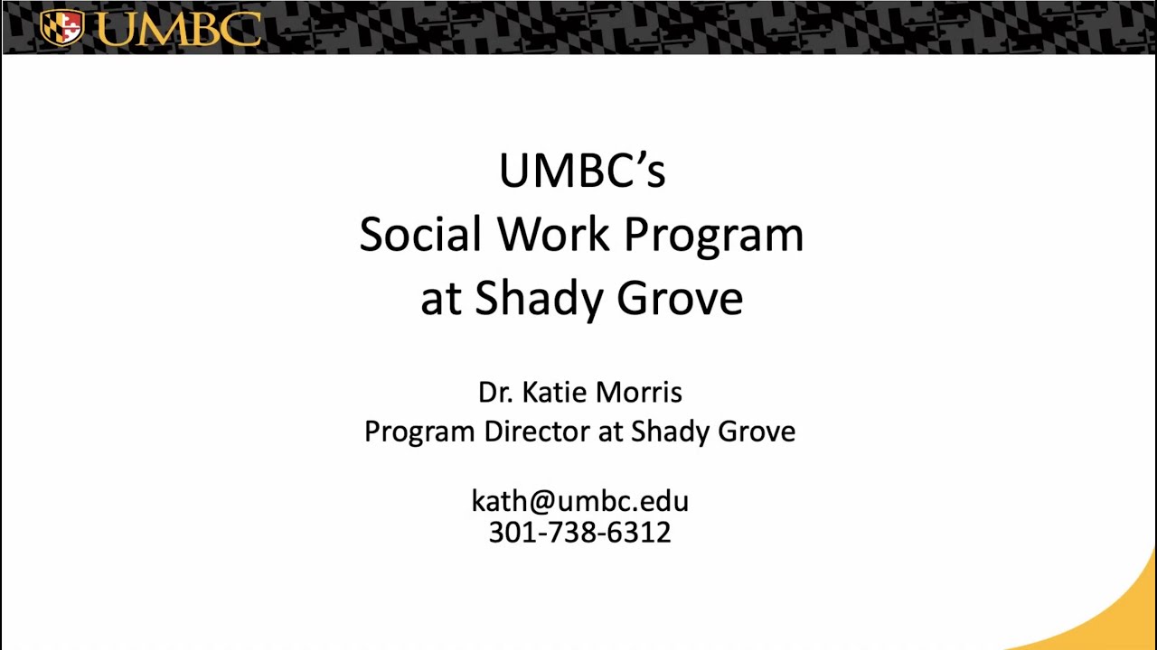 UMBC Social Work Program at The Universities at Shady Grove