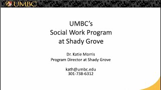 Umbc Social Work Program At The Universities At Shady Grove