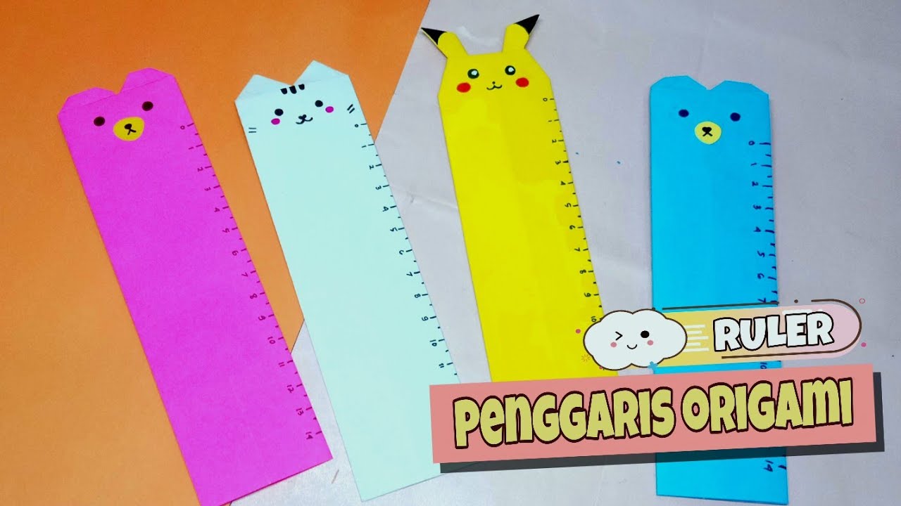 Cara membuat Penggaris dari Kertas Origami | Penggaris Origami ...