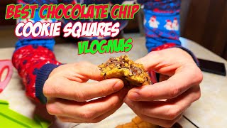 The Best Chocolate Chip Cookie Squares (VLOGMAS) Christmas Party & Family Portraits