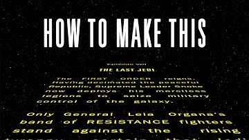 How to create the Star Wars crawl