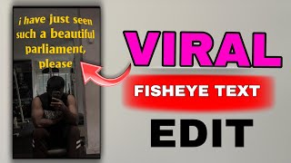 Fisheye text effect after effects | Trending Fisheyes Text Effect Reels Editing 2026