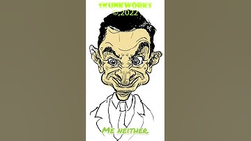 Rowan Atkinson CBE, Mr. Bean Speed Paint Digital Portrait on Autodesk Sketchbook Mobile