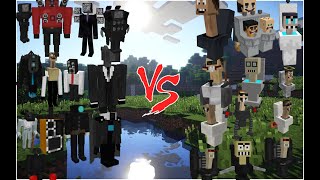 ALL SKIBIDI TOILET VS ALL TITAN MAN - UPDATE!! ADDON SKIBIDI TOILET | Minecraft Mob Battle
