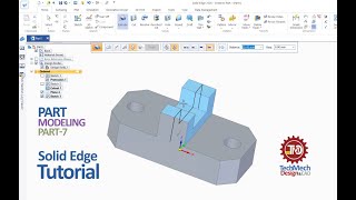 Solid Edge Part Modeling : Part-7 :: Part Modeling in Solid Edge : Learn Part Modeling in Solid Edge