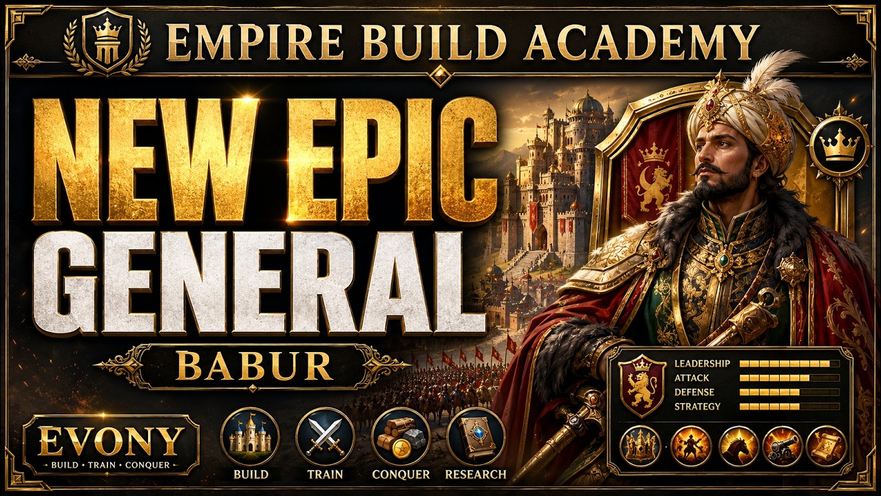 NEW EPIC GENERAL BABUR Evony FULL Breakdown