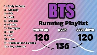 BTS Workout Playlist | 120 bpm - 136 bpm - 120 bpm