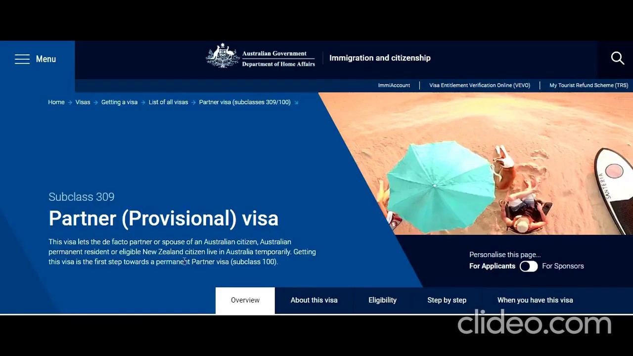 visa subclass 309 travel overseas