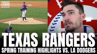 Texas Rangers vs. Los Angeles Dodgers Spring Training Highlights | Andrew Heaney Texas Spring Debut