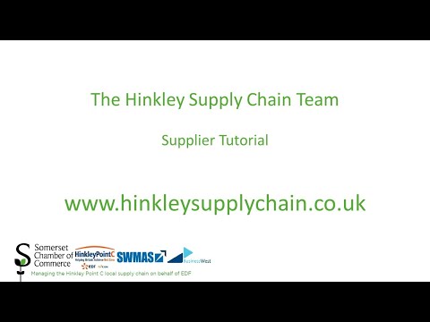 Hinkley Supply Chain Online Supplier Tutorial